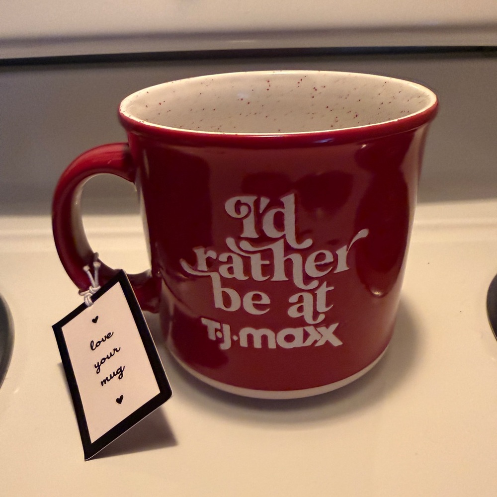 NWT Love Your Mug I’d Rather be at T.J.Maxx Bold Red Mug
